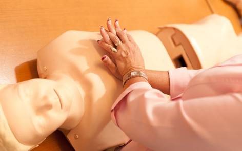 Using a CPR Dummy for CPR Training - San Antonio, TX